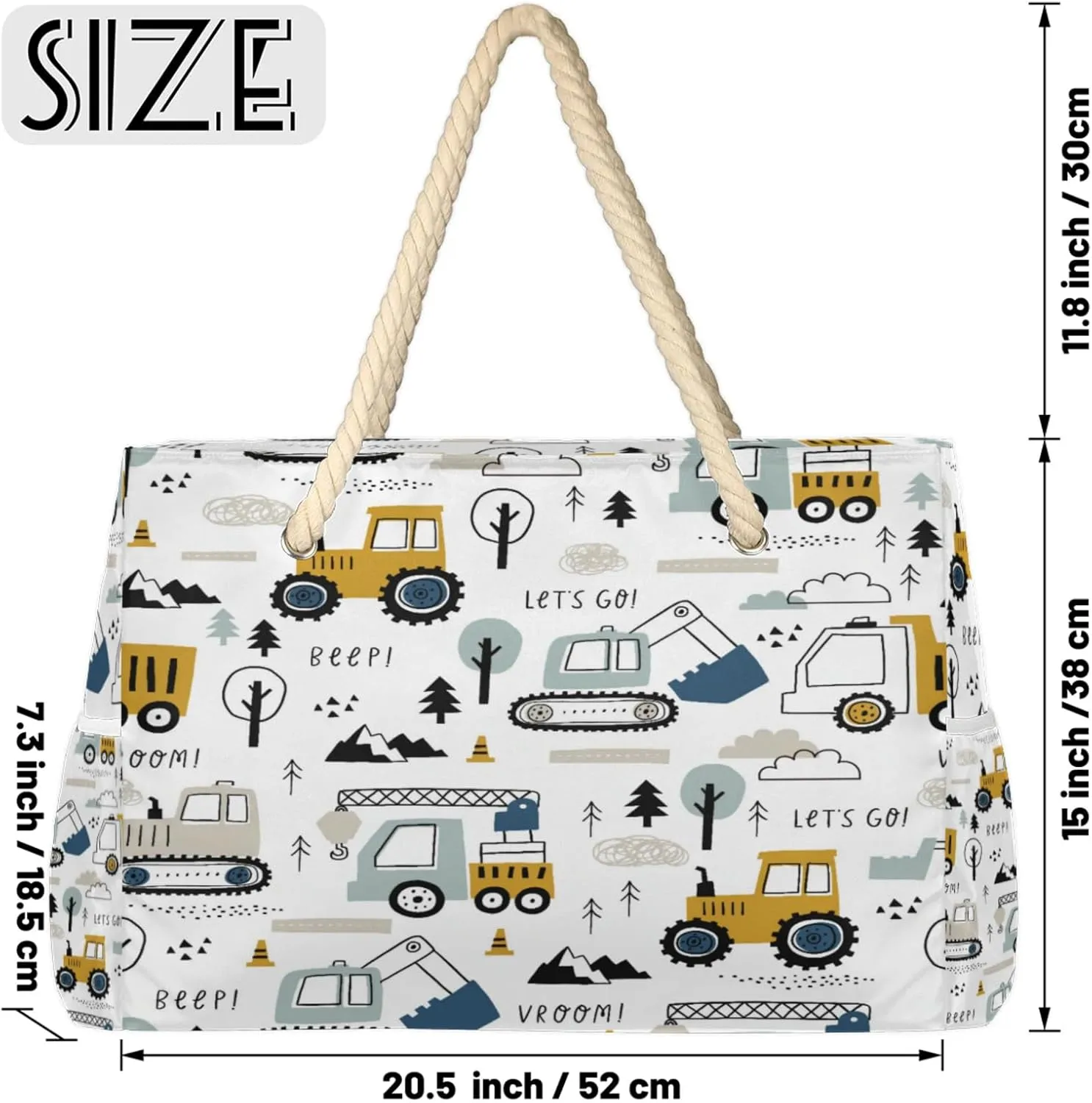 Large Beach Tote Bags for Women, Waterproof Beach Bag with Zipper, Swim Pool Tote Bags