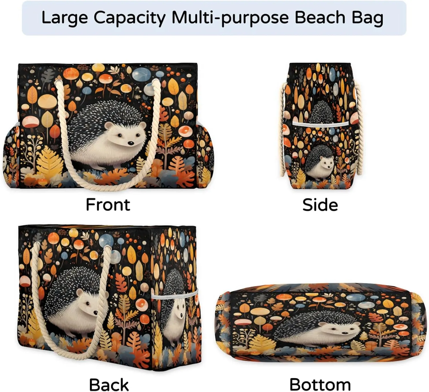 Large Beach Tote Bags for Women, Waterproof Beach Bag with Zipper, Swim Pool Tote Bags