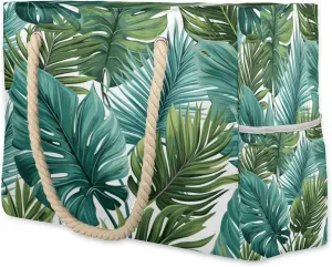 Large Beach Tote Bags for Women, Waterproof Beach Bag with Zipper, Swim Pool Tote Bags