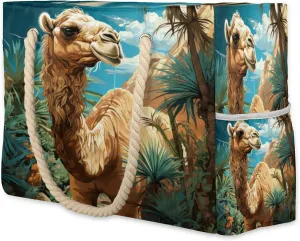 Large Beach Tote Bags for Women, Waterproof Beach Bag with Zipper, Swim Pool Tote Bags