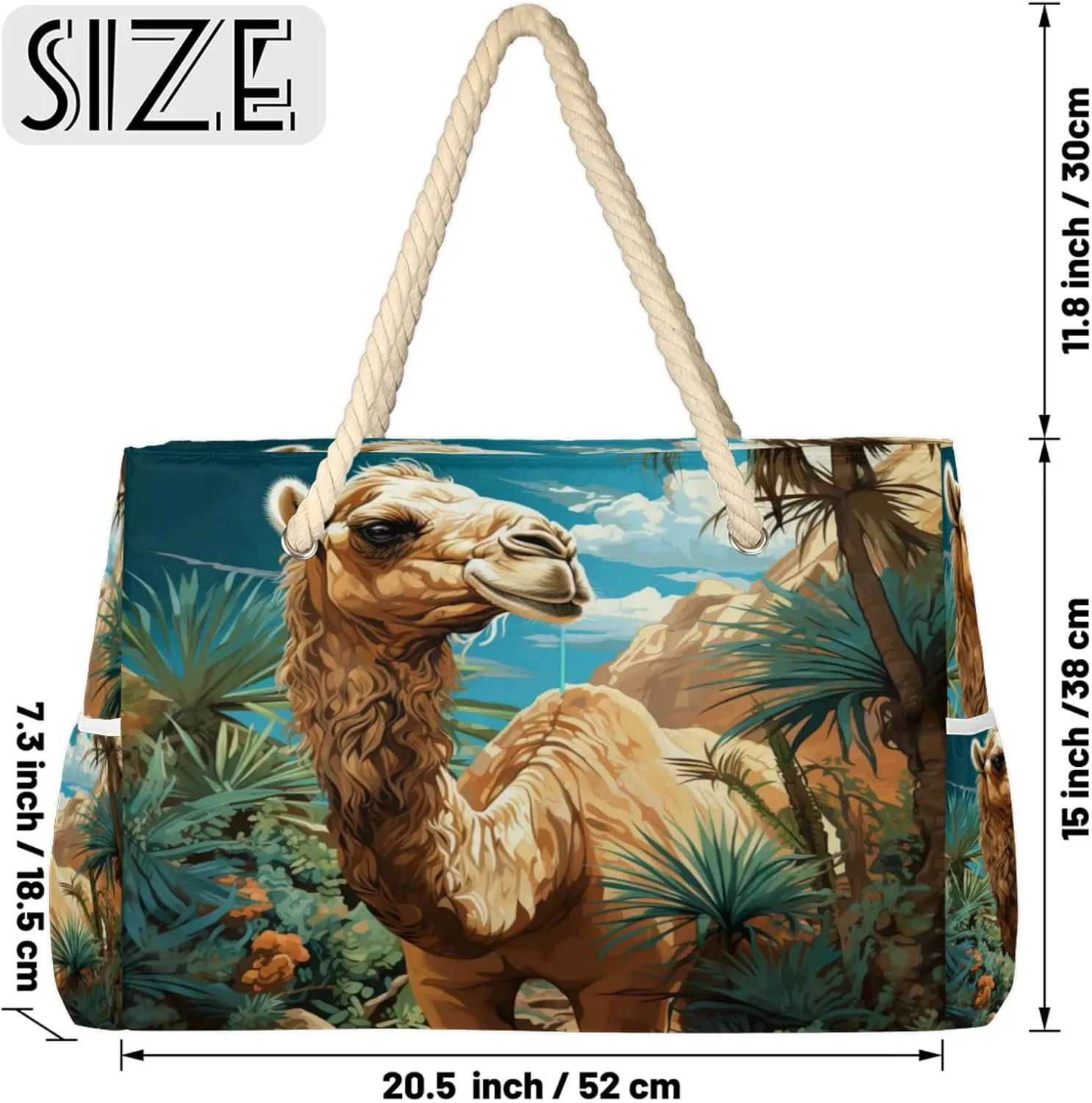 Large Beach Tote Bags for Women, Waterproof Beach Bag with Zipper, Swim Pool Tote Bags