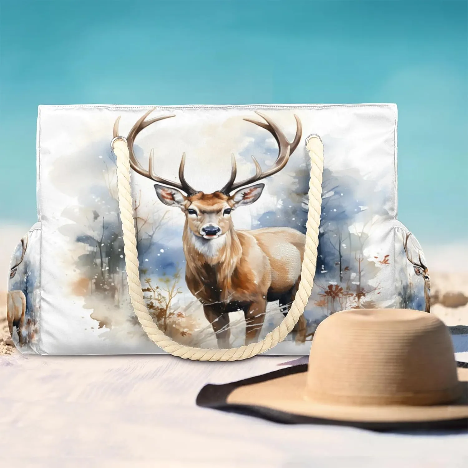 Large Beach Tote Bags with Zipper, Beach Bag for Women, Waterproof Sandproof Pool Swim Bags, Travel Tote Bag