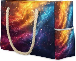 Large Beach Tote Bags with Zipper, Beach Bag for Women, Waterproof Sandproof Pool Swim Bags, Travel Tote Bag