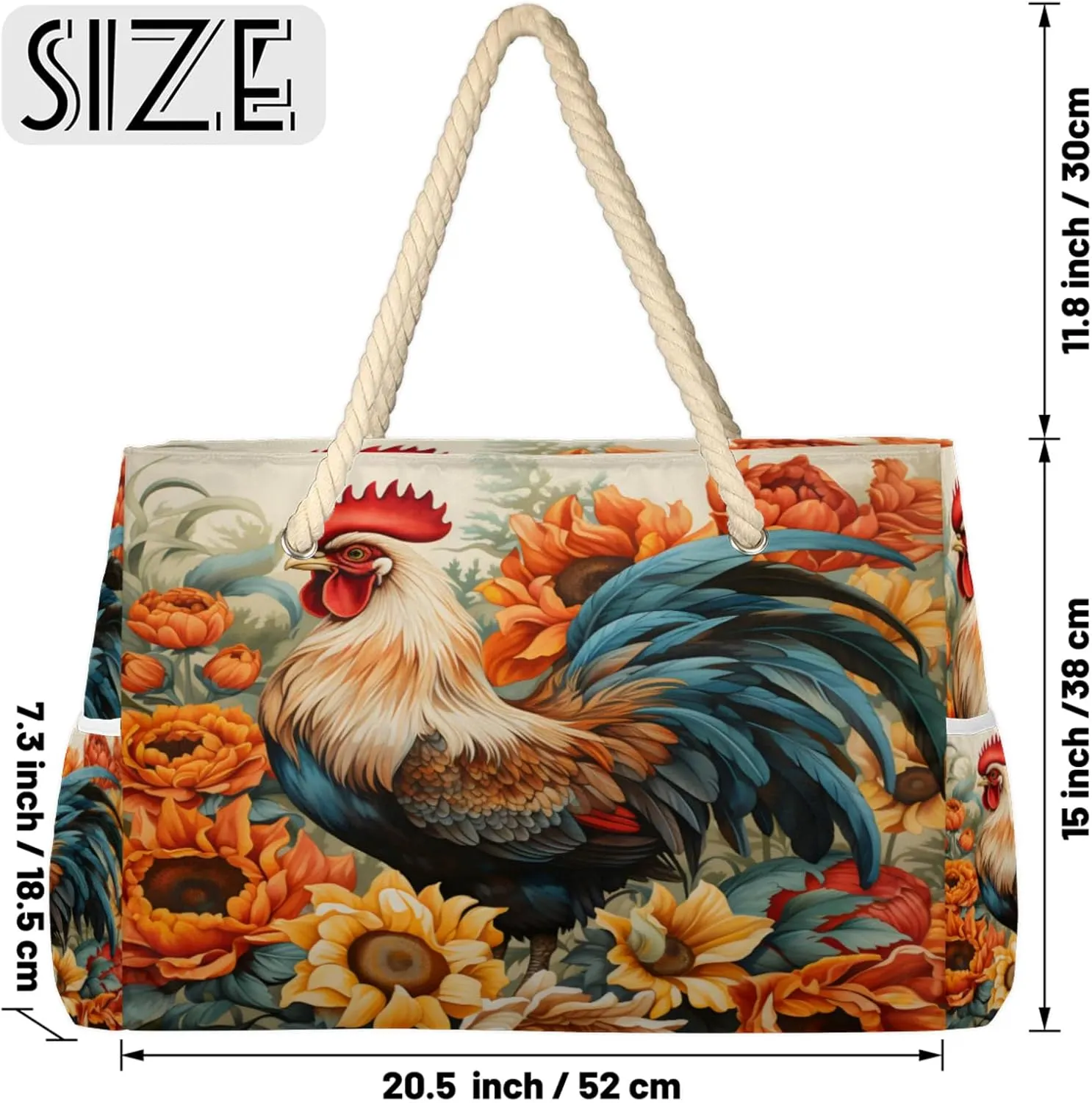 Large Beach Tote Bags with Zipper, Beach Bag for Women, Waterproof Sandproof Pool Swim Bags, Travel Tote Bag