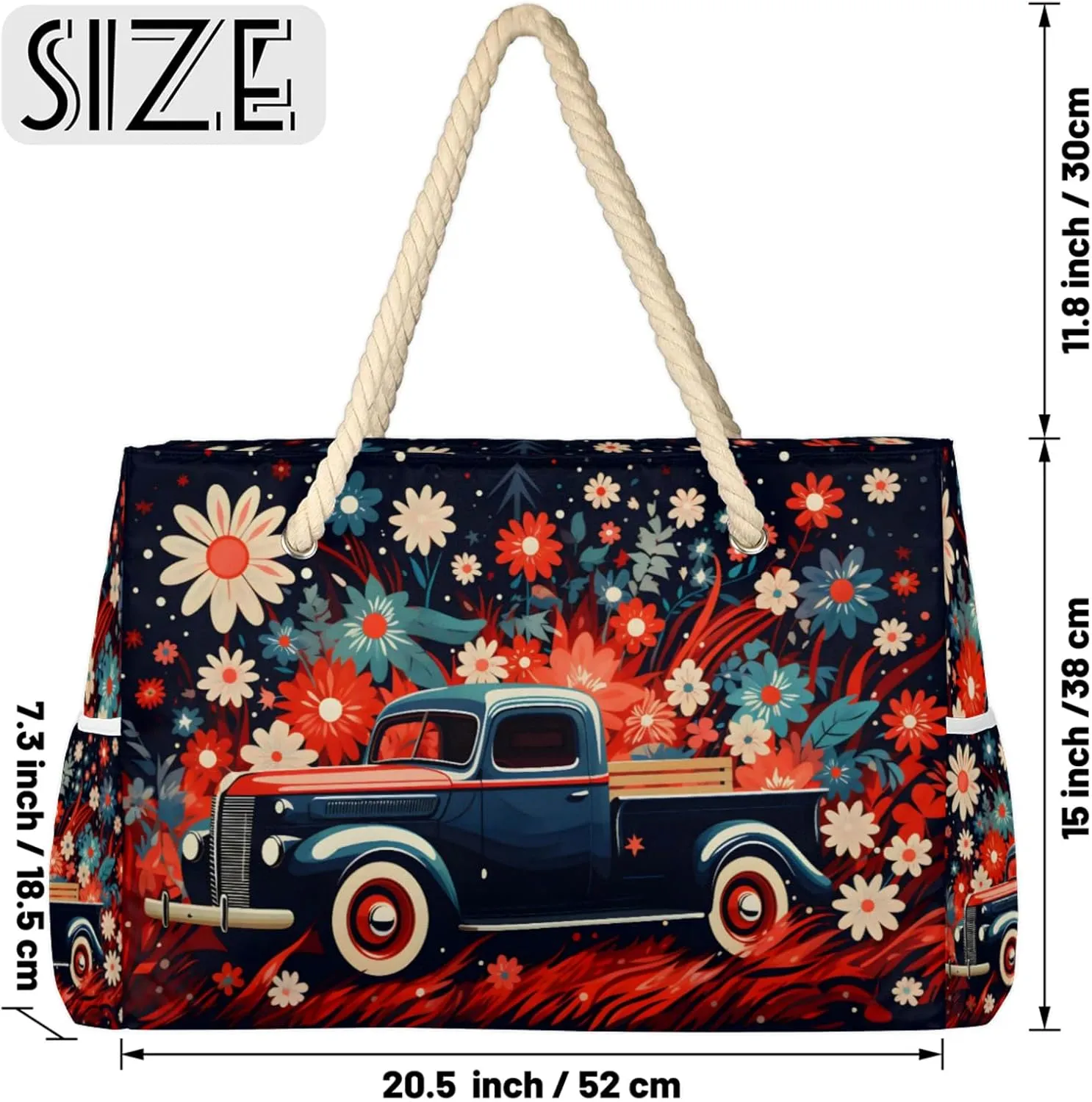 Large Beach Tote Bags with Zipper, Beach Bag for Women, Waterproof Sandproof Pool Swim Bags, Travel Tote Bag
