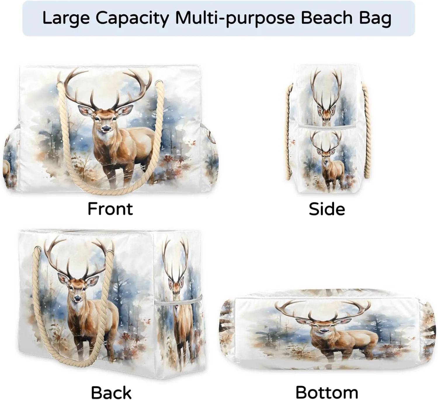Large Beach Tote Bags with Zipper, Beach Bag for Women, Waterproof Sandproof Pool Swim Bags, Travel Tote Bag