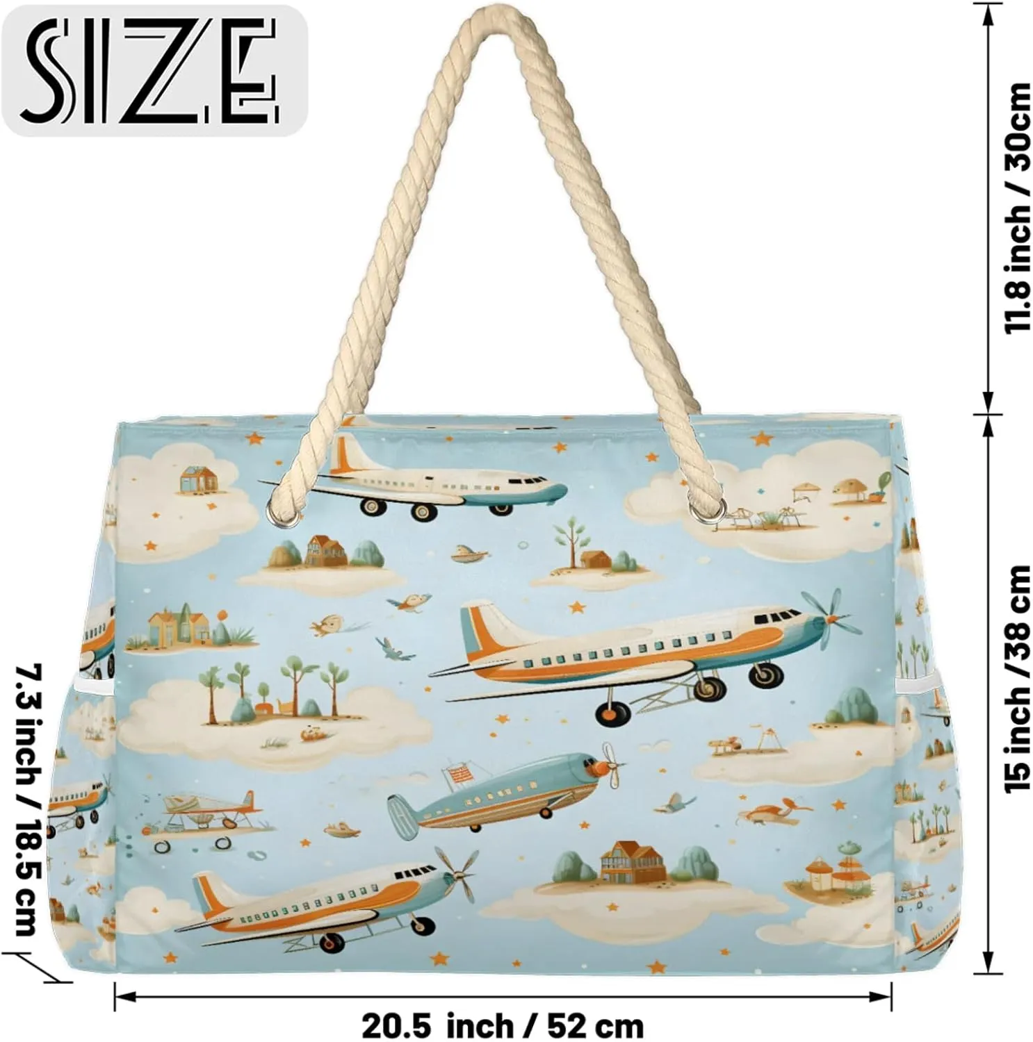 Large Beach Tote Bags with Zipper, Beach Bag for Women, Waterproof Sandproof Pool Swim Bags, Travel Tote Bag