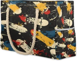 Large Beach Tote Bags with Zipper, Beach Bag for Women, Waterproof Sandproof Pool Swim Bags, Travel Tote Bag