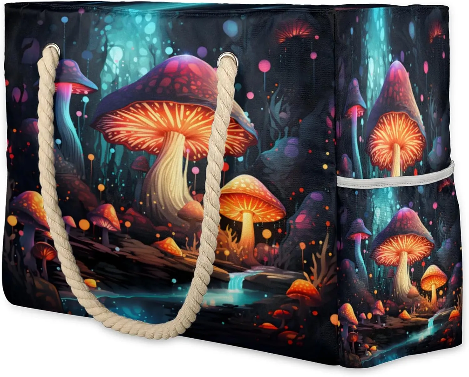 Large Beach Tote Bags with Zipper, Beach Bag for Women, Waterproof Sandproof Pool Swim Bags, Travel Tote Bag