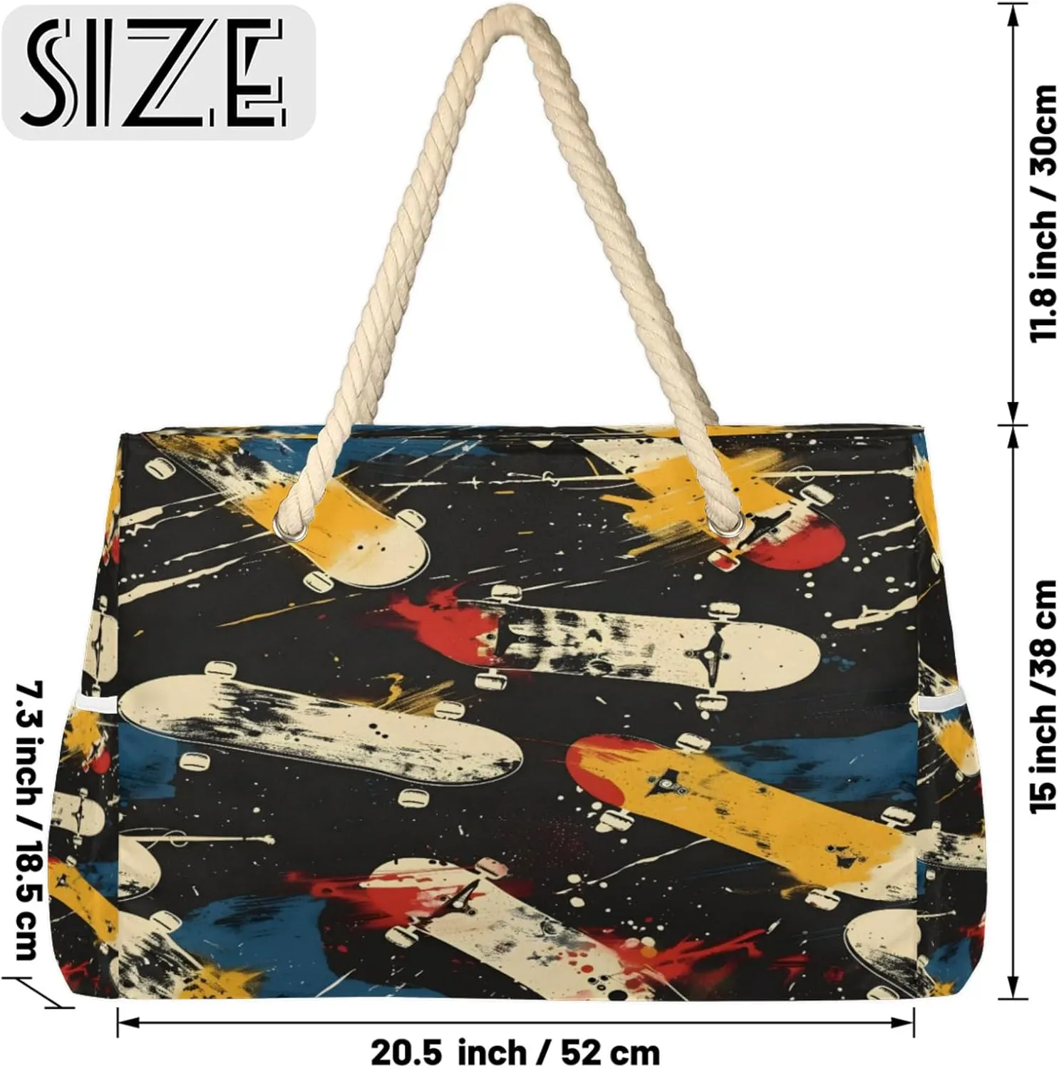 Large Beach Tote Bags with Zipper, Beach Bag for Women, Waterproof Sandproof Pool Swim Bags, Travel Tote Bag