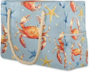 Large Beach Tote Bags with Zipper, Beach Bag for Women, Waterproof Sandproof Pool Swim Bags, Travel Tote Bag