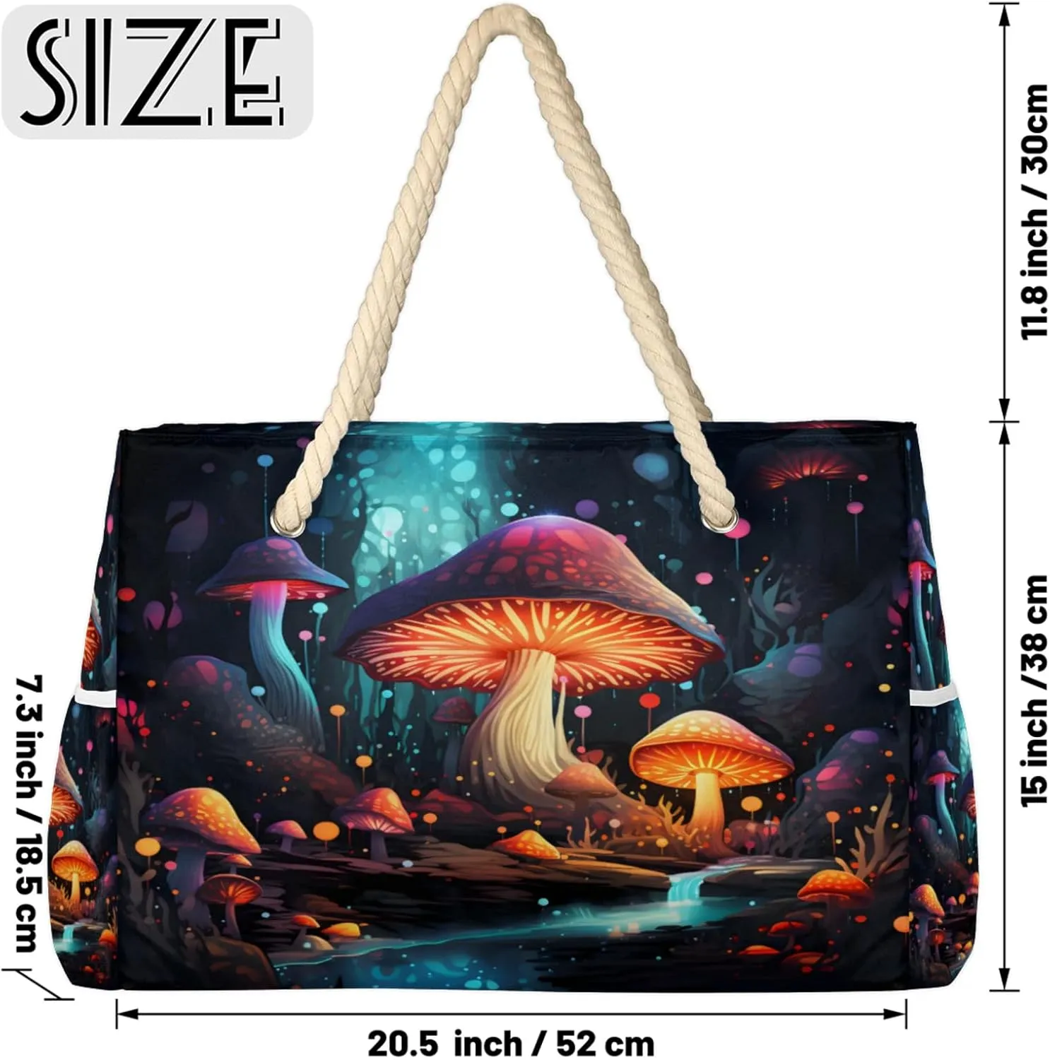 Large Beach Tote Bags with Zipper, Beach Bag for Women, Waterproof Sandproof Pool Swim Bags, Travel Tote Bag