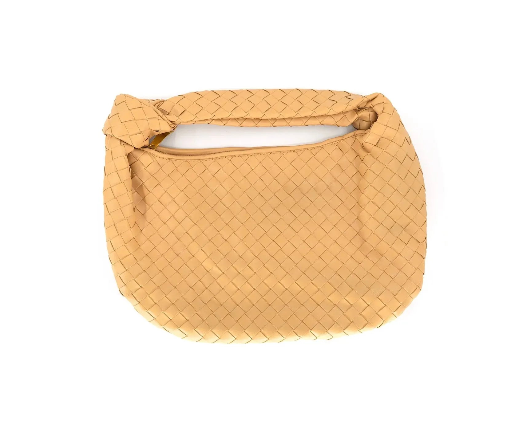 Large Woven Knotted Handle Purse