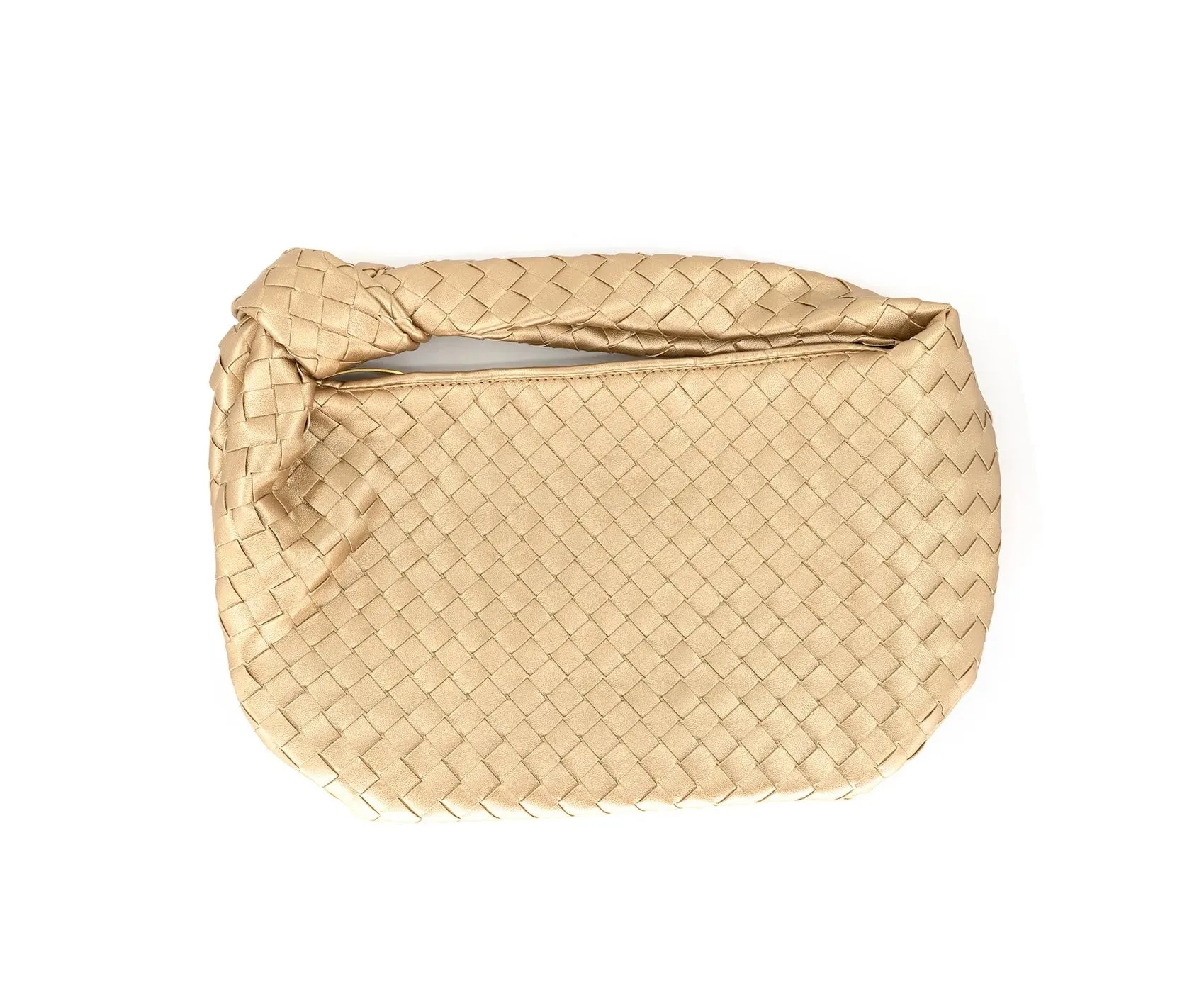 Large Woven Knotted Handle Purse