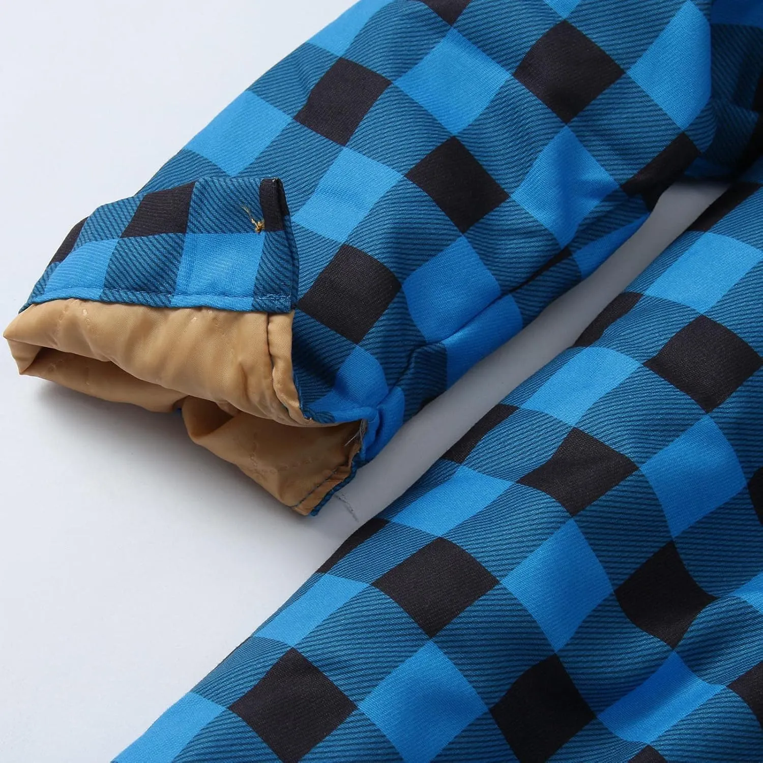 LCMTWX Fleece Plaid Flannel Jacket Plaid Print Lapel Button Down Pocket Long Sleeve Shirt Patchwork Jacket Thickened Sherpa
