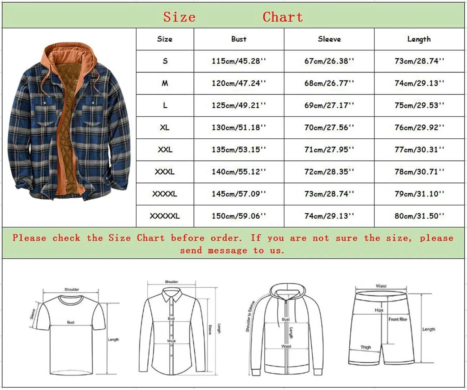 LCMTWX Men's Hooded Shirt Jacket Plaid Print Lapel Button Down Pocket Long Sleeve Shirt Patchwork Jacket Coat with Zipper