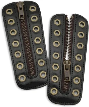 Leather Lace-in Boot Zipper Inserts for All Brands, Tieless Shoe Laces