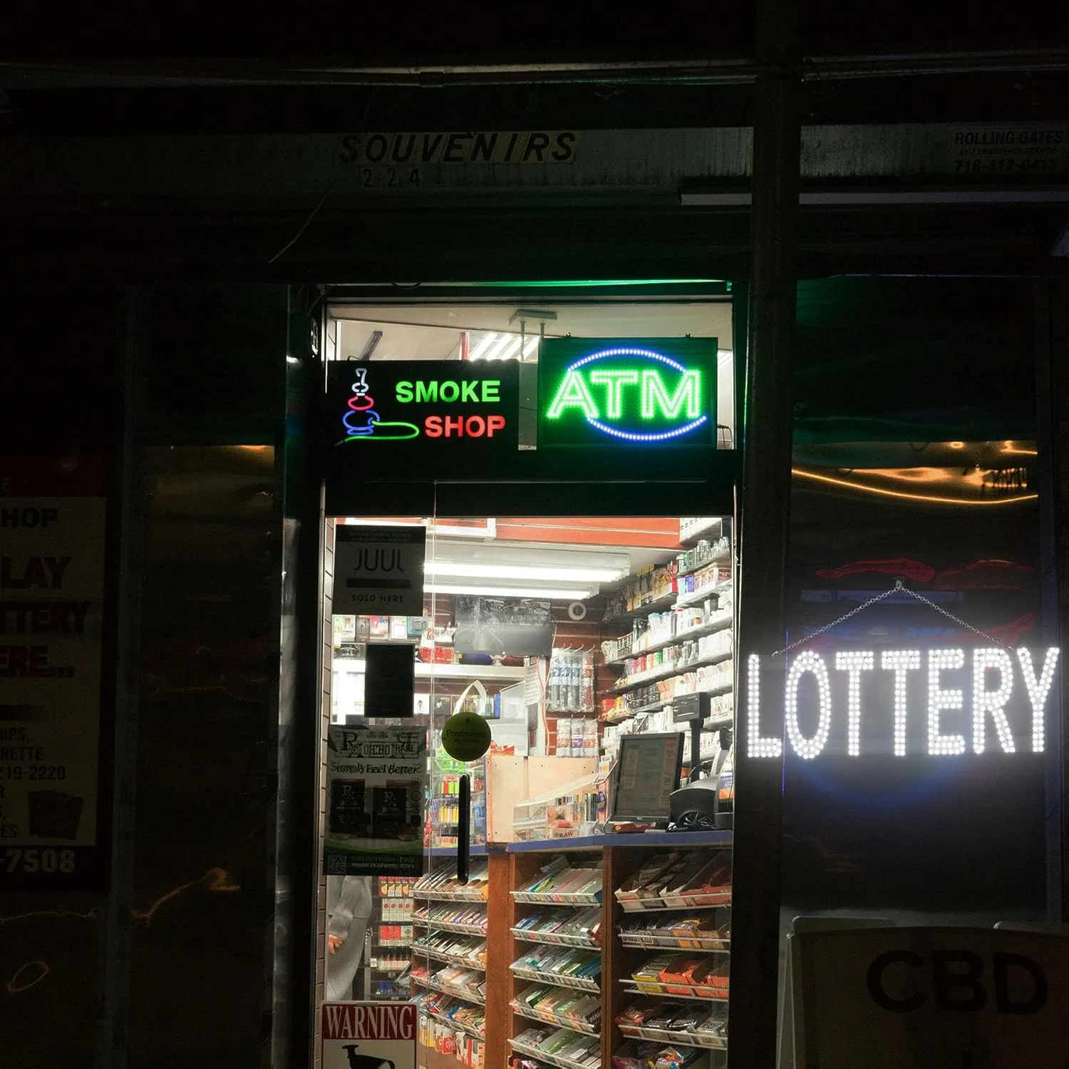 LED LOTTERY Sign for Business,30"x10" LOTTO Grocery Shop Store Sign with Remote Control & Hanging Installation Bright Led for Window Wall Door
