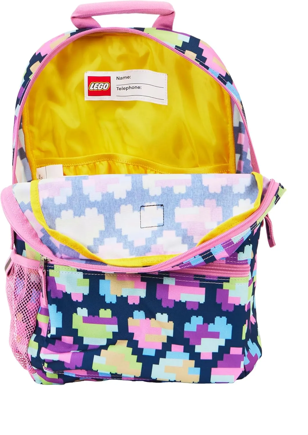 LEGO ICONIC PRINTS BACKPACK - NEON BRICK HEARTS