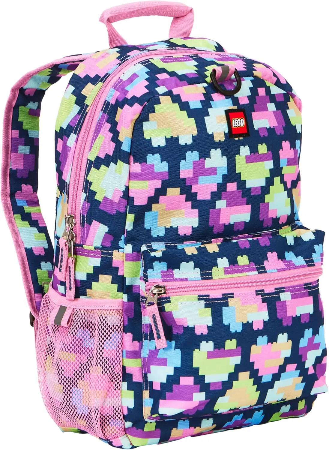 LEGO ICONIC PRINTS BACKPACK - NEON BRICK HEARTS