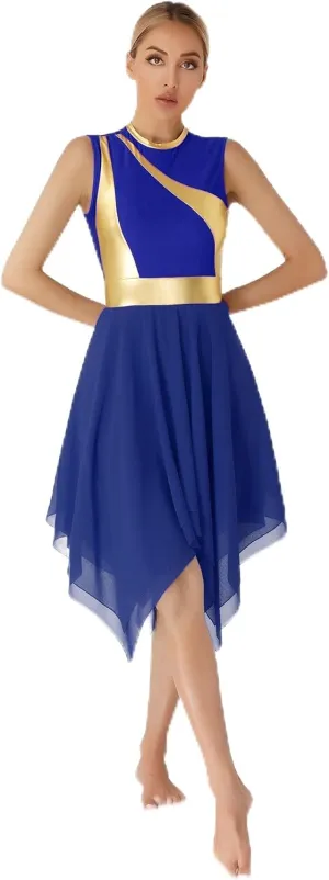 Linjinx Praise Dance Dresses for Women Church Worship Liturgical Dancewear Tunic Lyrical Dance Dress