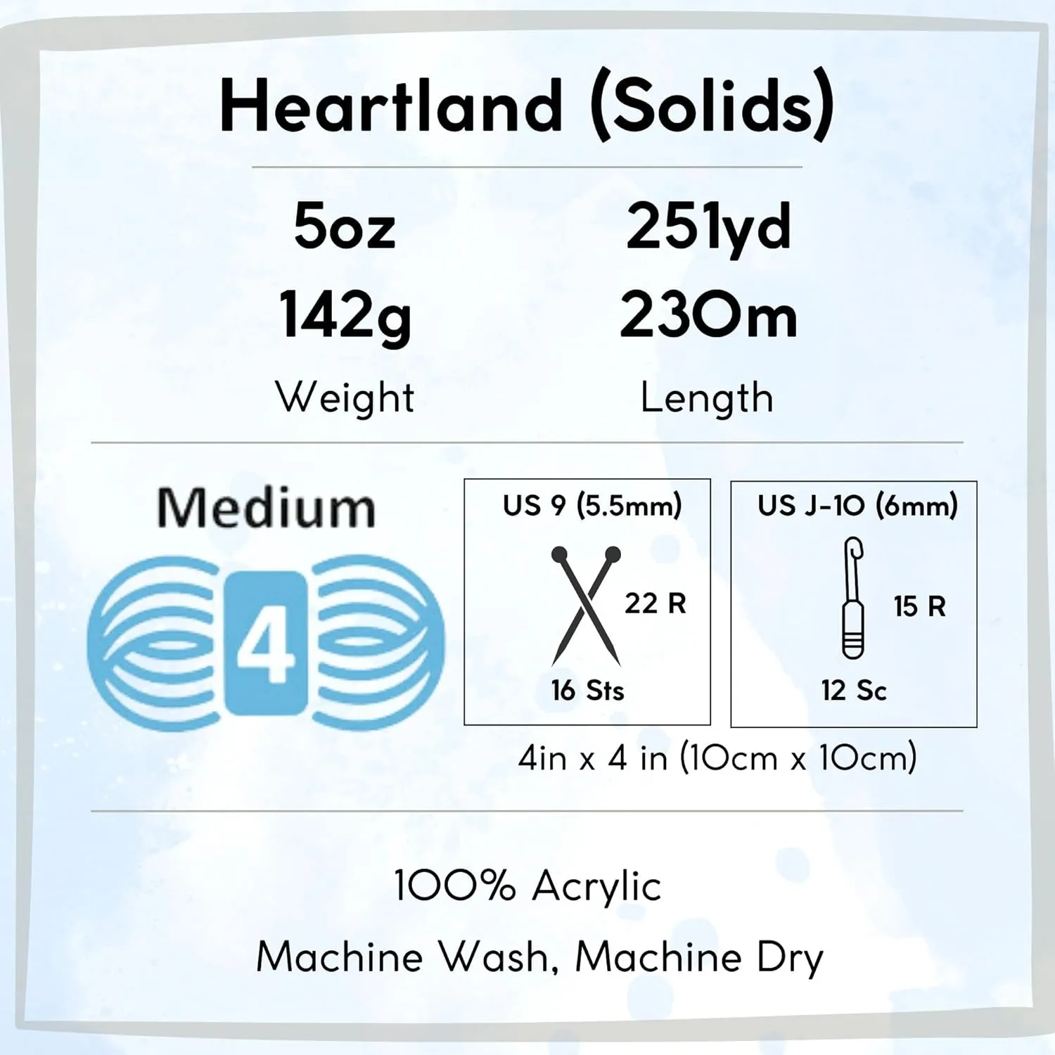 Lion Brand Heartland Olympic 136-109 (6-Skeins - Same Dye Lot) Worsted Medium #4 Acrylic Yarn for Crocheting and Knitting with Project Bag