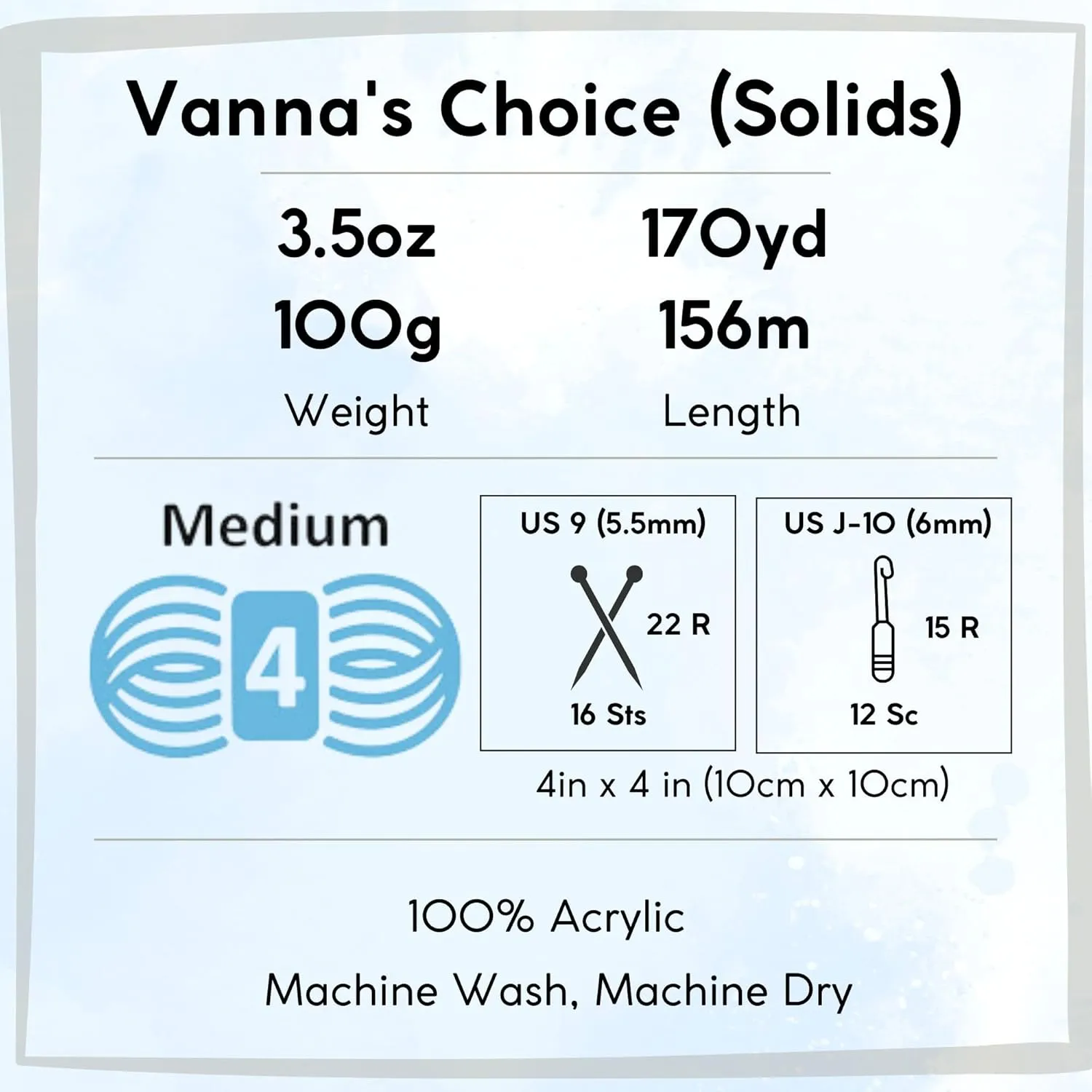 Lion Brand Vanna's Choice Grey Marble 860-401 (3-Skeins - Same Dye Lot) Worsted Medium #4 Acrylic Yarn for Crocheting and Knitting with Project Bag