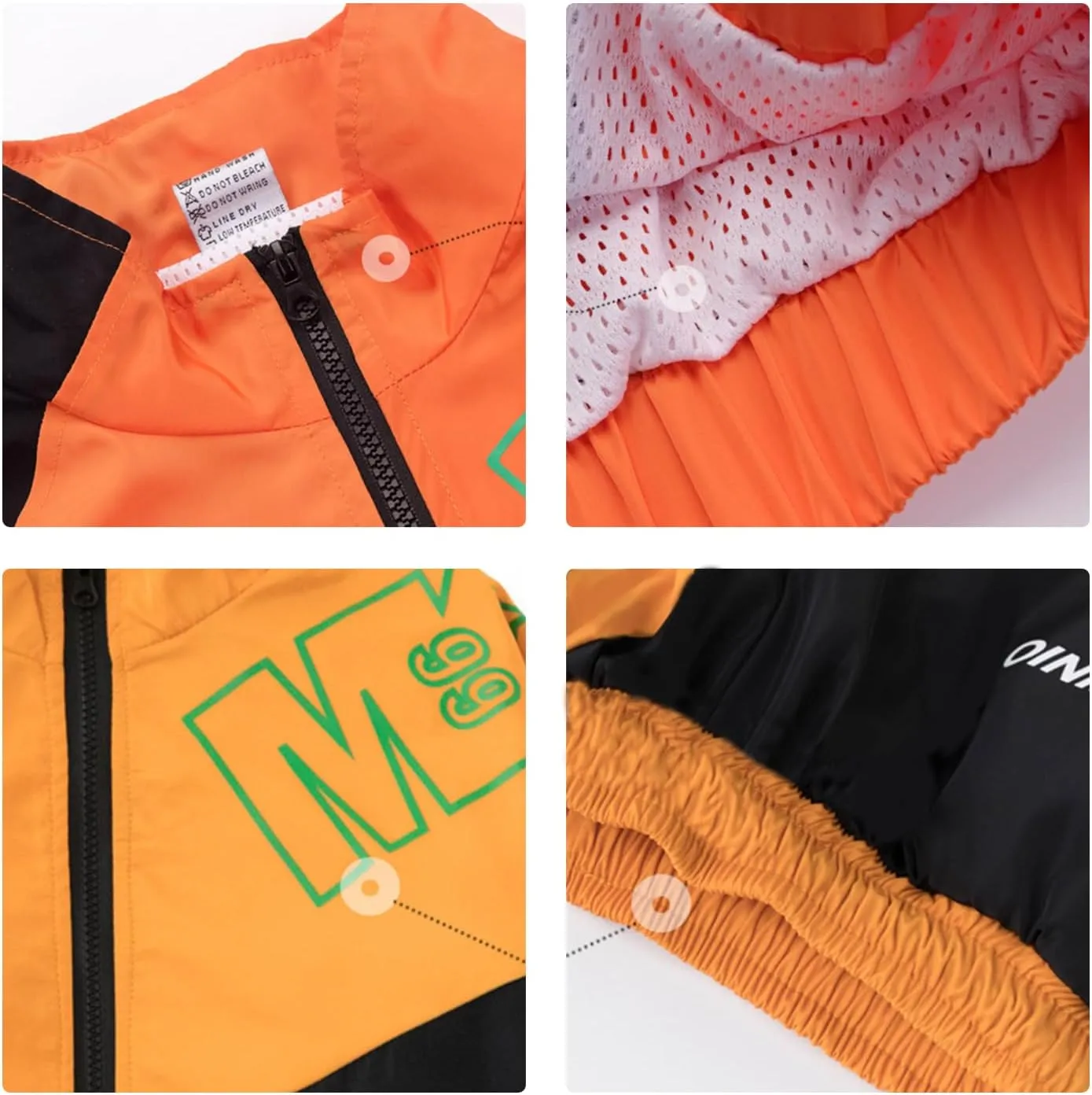 LOLANTA Boys' Girls' Color Block Jacket Track Pants Sets Hip Hop Dance Patchwork Clothes Unisex Streetwear