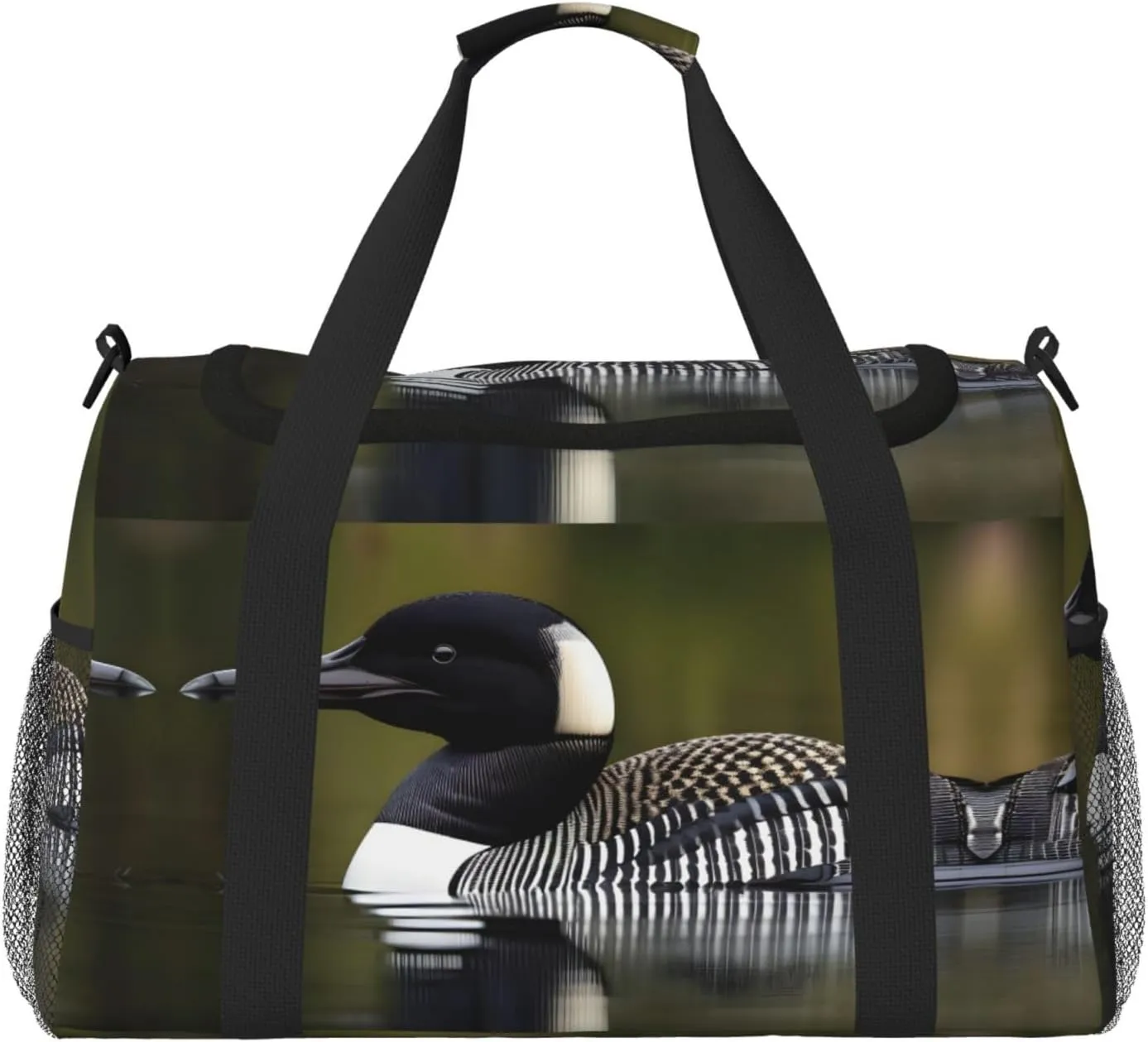 Loon Nature Bird print Carry on Bag Underseat forTraveling Personal Item Bag Travel Duffel Bag Gym Bag for Women Men