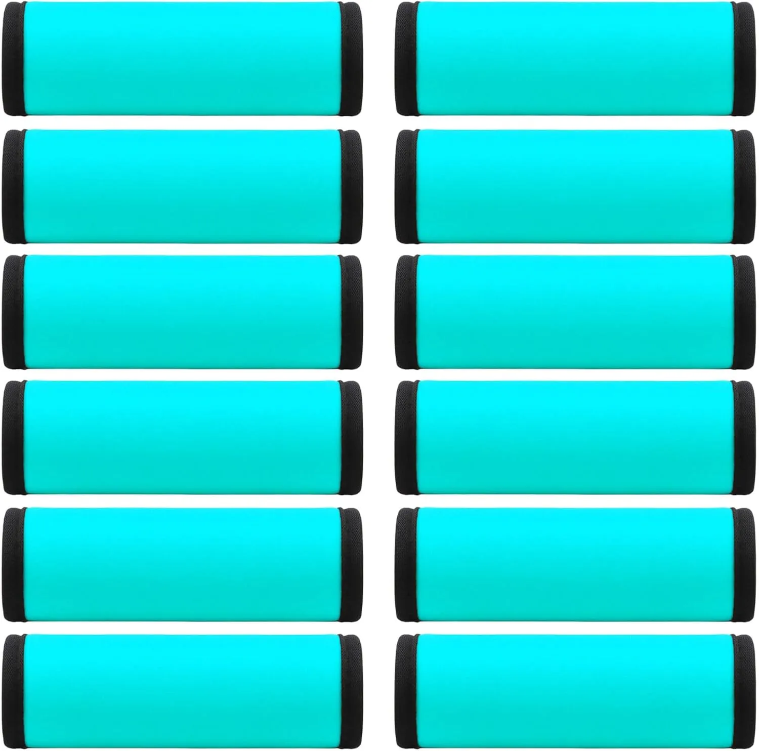 Luggage Handle Wrap 12 Pack-Bulk Luggage Handle Wraps For Suitcases Neoprene Handle Wraps/Cover/Grips For Carry on/Bag/Car Travel Accessories For Luggage (Aqua 4.0)