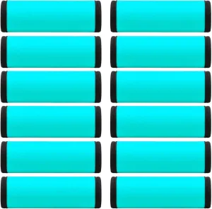 Luggage Handle Wrap 12 Pack-Bulk Luggage Handle Wraps For Suitcases Neoprene Handle Wraps/Cover/Grips For Carry on/Bag/Car Travel Accessories For Luggage (Aqua 4.0)
