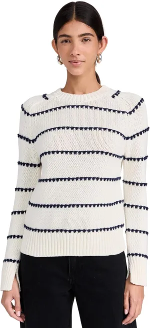 Madewell Women's Mare Textured Stripe Pullover Sweater