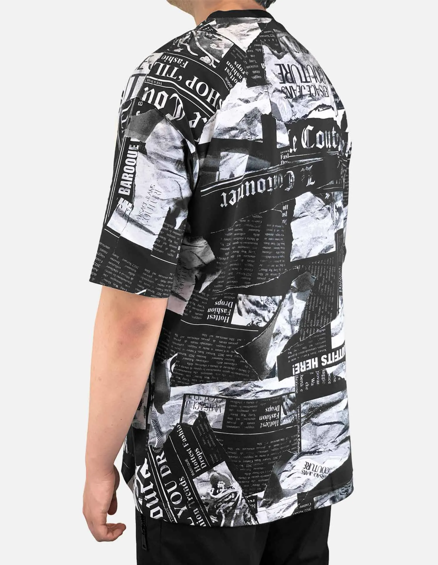 Magazine Print Loose Fit Tee