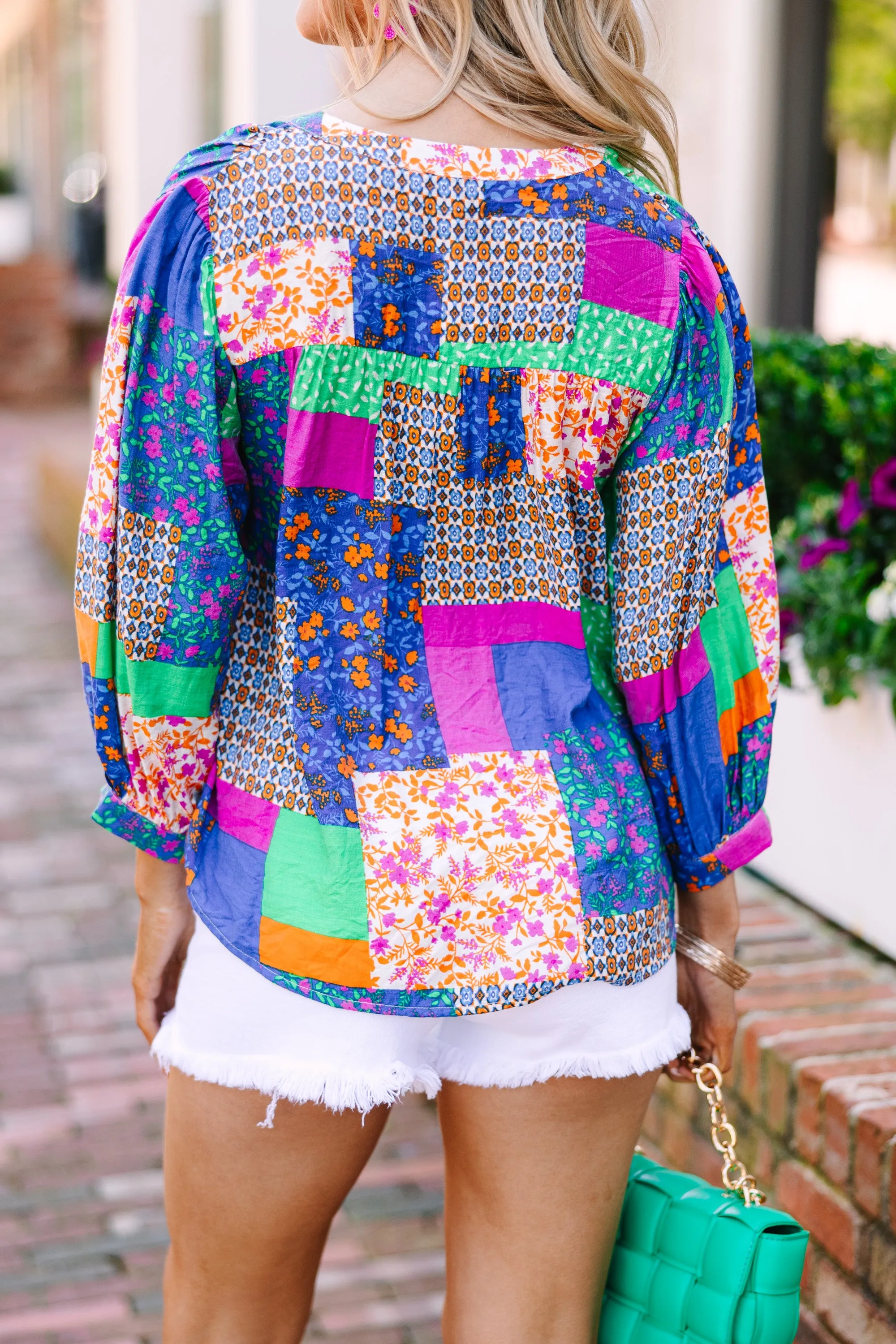 Make You Smile Green Blouse