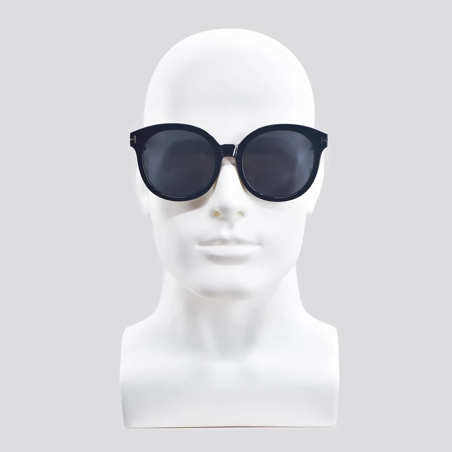 Male Mannequin Head Professional Manikin Head for Display Wigs Hats Headphone Mask Sunglasses Jewelry and Scravat Display Stand (Matte white)
