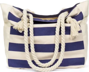 Malirona Large Beach Travel Tote Bag Canvas Shoulder Bag with Cotton Rope Handle