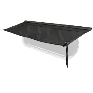 Marine Portlight Cap with Rain/Sun & Mosquito Net (Black, Large)