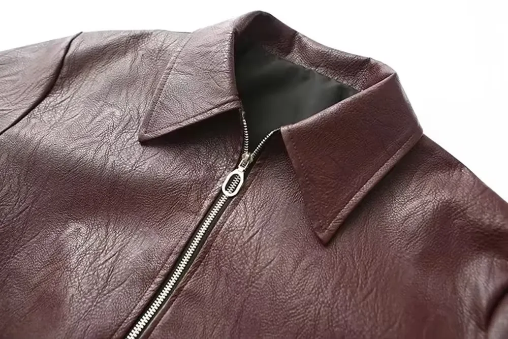 Masha - Retro Leather Patchwork Jacket