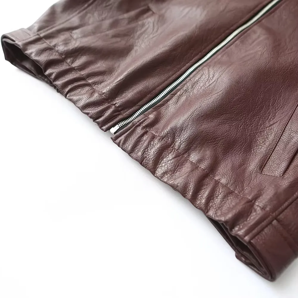 Masha - Retro Leather Patchwork Jacket