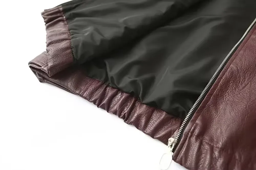 Masha - Retro Leather Patchwork Jacket