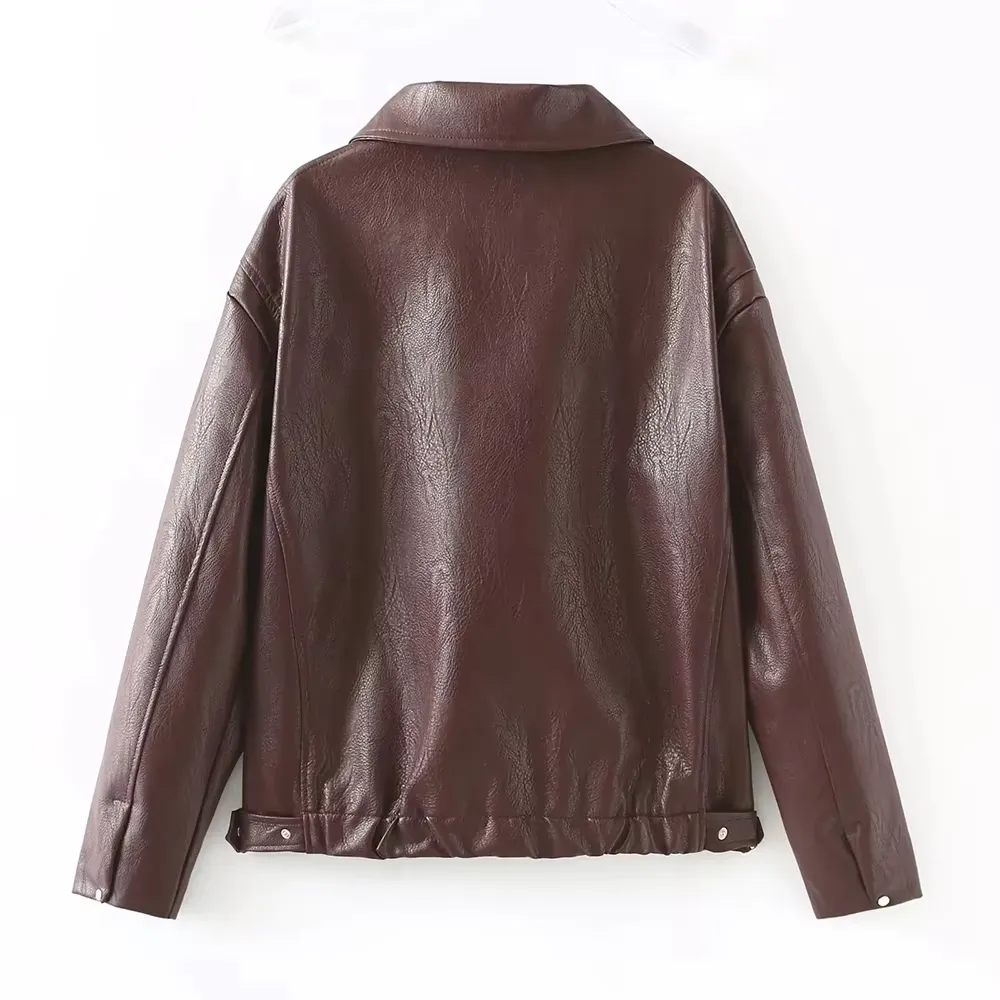 Masha - Retro Leather Patchwork Jacket