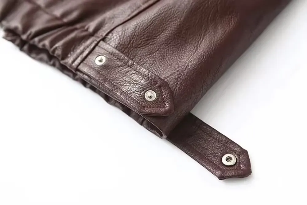 Masha - Retro Leather Patchwork Jacket