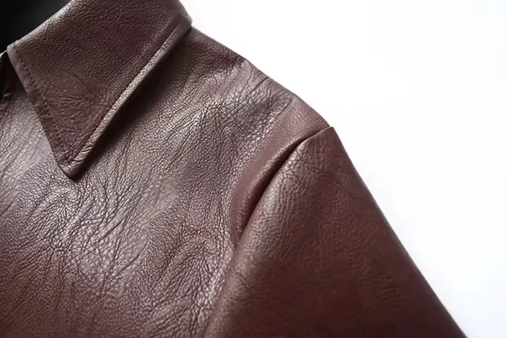 Masha - Retro Leather Patchwork Jacket