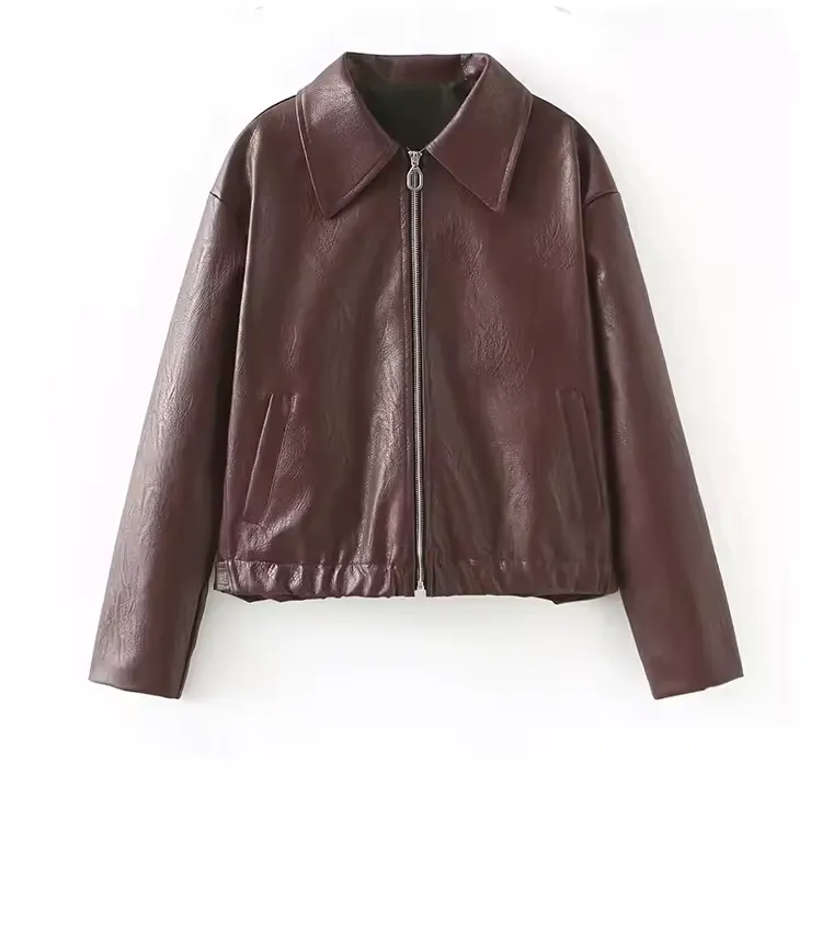 Masha - Retro Leather Patchwork Jacket