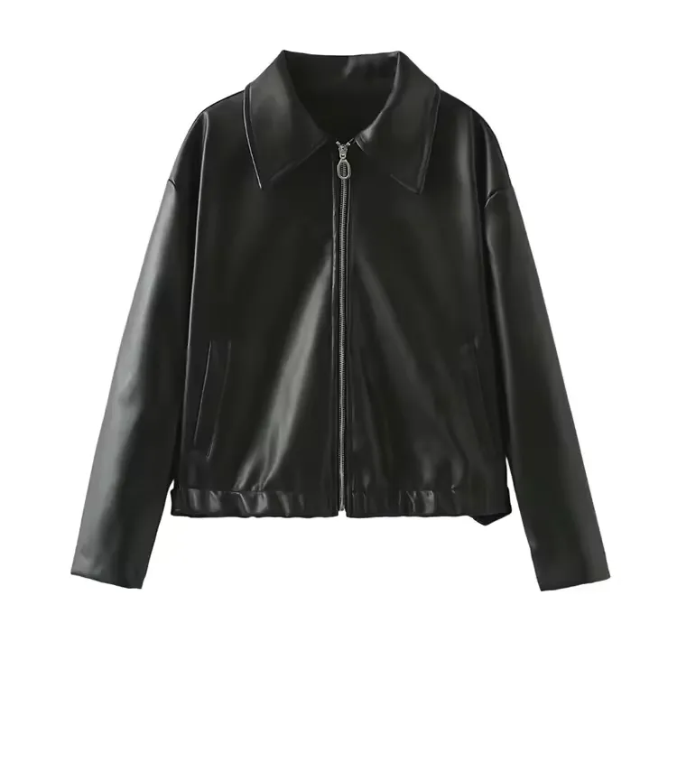 Masha - Retro Leather Patchwork Jacket
