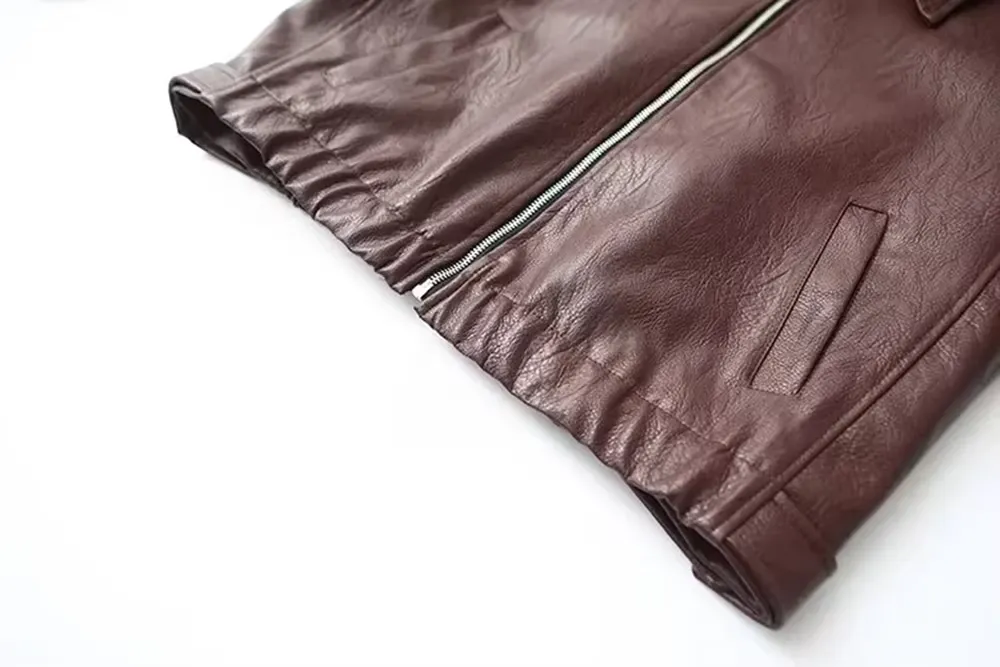 Masha - Retro Leather Patchwork Jacket