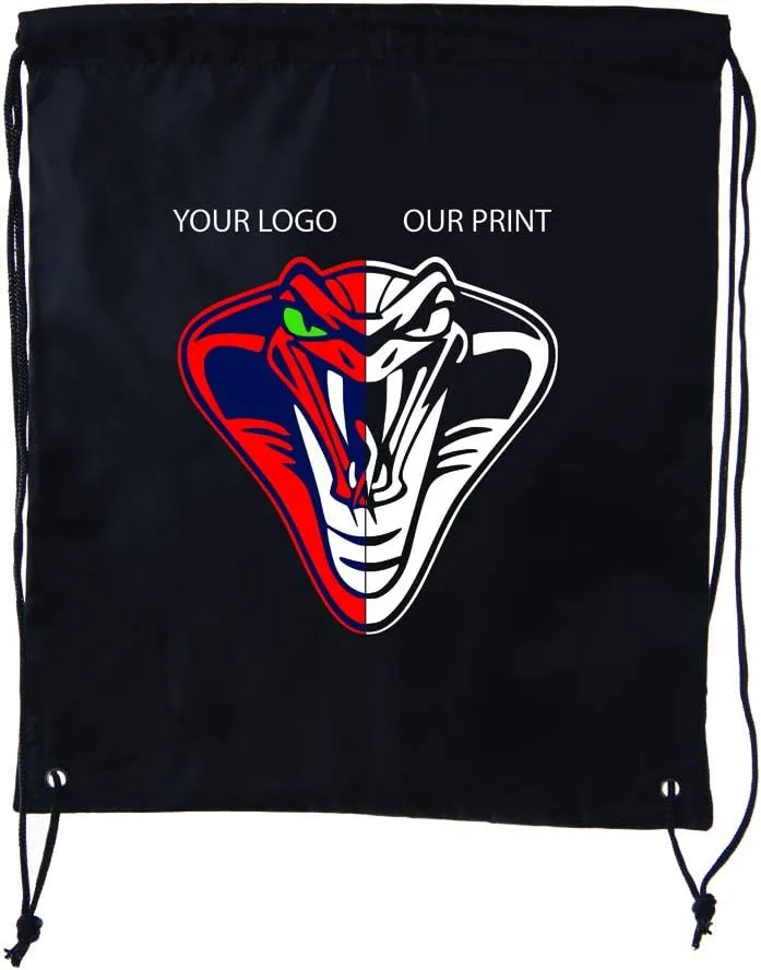 Mato & Hash Custom Bags With Your Logo | Promotional Drawstring Backpack - 100PK Royal CE2500