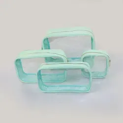 Medium Clear and Nylon Cosmetic Bag