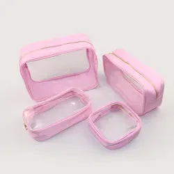 Medium Clear and Nylon Cosmetic Bag