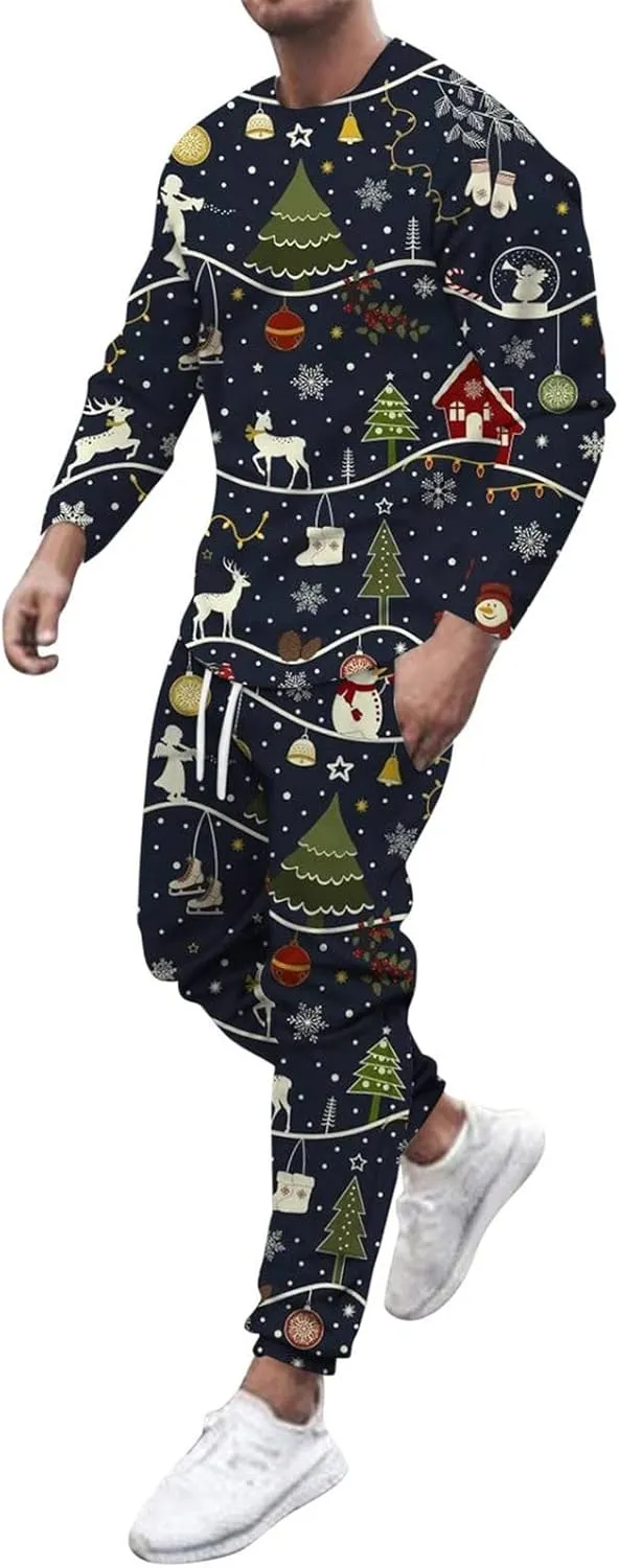 Mens 2 Piece Jogger Set Two Piece Suit Fashion Patchwork Stitching Hooded Sweater Full-Zip Long Sleeve Sweatsuit Zip